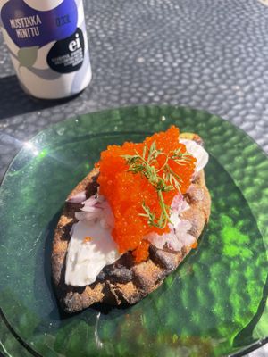 Karelian pie  at Kahvila Rakastan in Helsinki