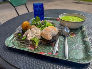 my soup lunch at Kahvila Rakastan in Helsinki