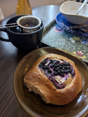 Blueberry brioche at Kahvila Rakastan in Helsinki