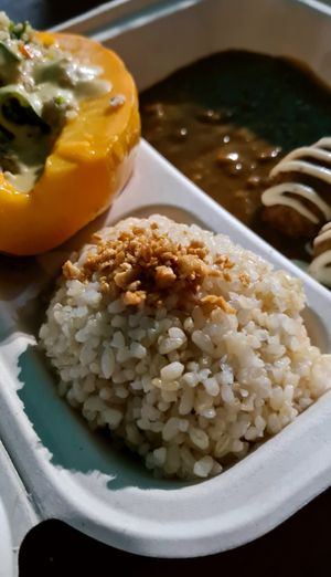 Vegan beef curry with papaya 🌱🍛 at Plant-Based Heaven + Papaya in Honolulu