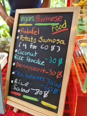 Ari market prices at Burmese Vegan in Bangkok