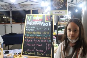 Menu. at Burmese Vegan in Bangkok