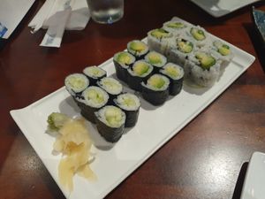 Cucumber, Avocado and Vegetable sushi at Geisha Sushi Bistro in New Orleans