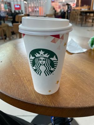Oat milk latte. Near gates  at IST - Starbucks in Istanbul