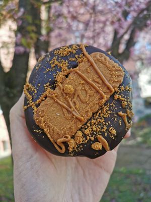 Vegan Lotus Donut at B'Sweet Donuts in Luxembourg City