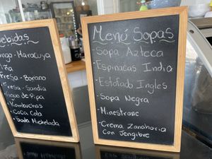 Menu  at Sopitas in San Jose