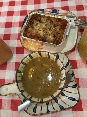 Soup & Lasagne comboo  at Sopitas in San Jose