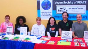 Vegan outreach with volunteers, Vegan Society of P.E.A.C.E. at Vegan Society of PEACE in Houston