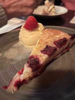 Raspberry & Almond Tart at Mary's Bar in Magherafelt