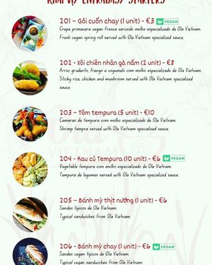Menu   at Ola VIETNAM in Porto
