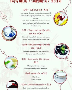 Menu   at Ola VIETNAM in Porto