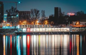 Sundeck on the Danube river at Bao Brothers in Bratislava