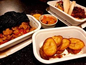 Grilled cauliflower. kimchi, vegan Bao, and fried potato at Bao Brothers in Bratislava