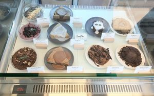 display of current food items at Nuldam Space - Haebangchon in Seoul