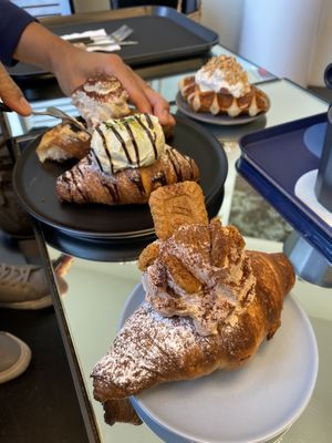 Vegan croissants Matcha, Mocha and Cinnamon   at Nuldam Space - Haebangchon in Seoul