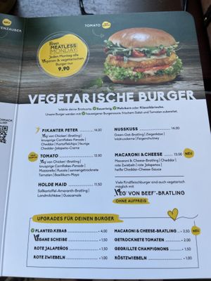 Vegetarian burgers  at Peter Pane in Nuremberg
