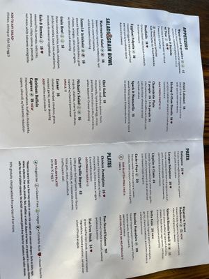 Menu  at Michael's Downtown in Long Beach