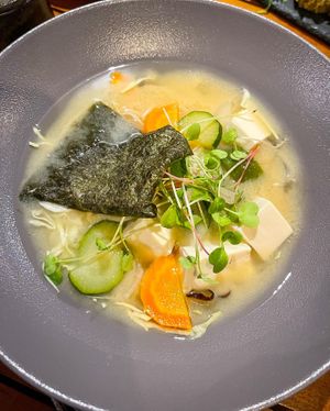 Tofu miso soup  at  Midori in Puerto Ayora