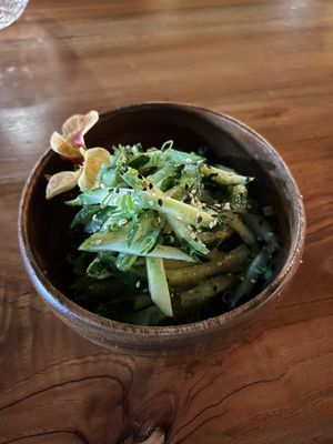 Cucumber salad  at  Midori in Puerto Ayora