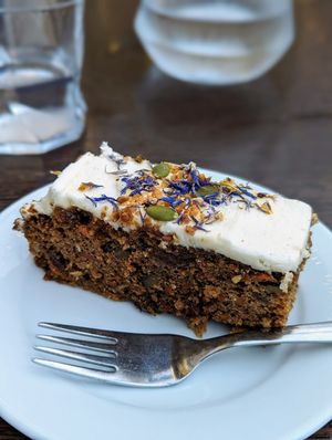 Carrot cake at The Pier Cafe in Stirling