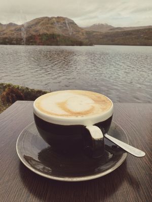 Oat latte    at The Pier Cafe in Stirling