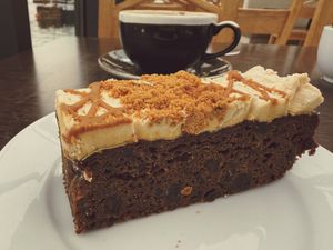 Vegan biscoff cake    at The Pier Cafe in Stirling
