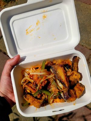 Salt & Pepper Eggplant. at China Hot Chilli Chinese Restaurant in Gwynedd