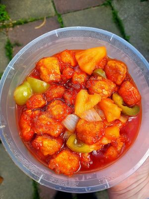 Sliced Tofu in Sweet & Sour Sauce. at China Hot Chilli Chinese Restaurant in Gwynedd