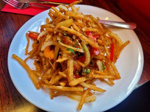 Salt & Pepper Shredded Potato. at China Hot Chilli Chinese Restaurant in Gwynedd