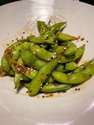 Garlic edamame   at JYOTO in San Pedro