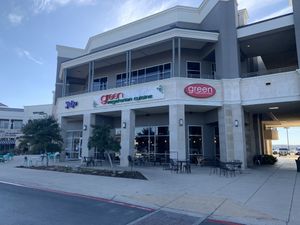 Outside. Very nice strip mall   at Green Vegetarian Cuisine at Alon in San Antonio