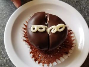 Hostess cupcake at Green Vegetarian Cuisine at Alon in San Antonio