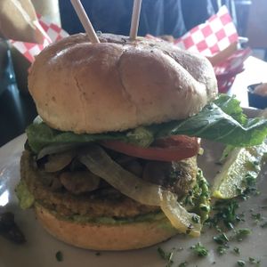 big nasty burger at Green Vegetarian Cuisine at Alon in San Antonio