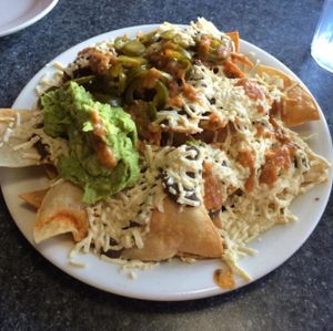 Deluxe smothered nachos at Green Vegetarian Cuisine at Alon in San Antonio