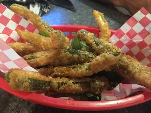Fried pickles at Green Vegetarian Cuisine at Alon in San Antonio