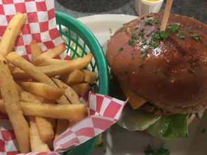 Big Nasty burger at Green Vegetarian Cuisine at Alon in San Antonio