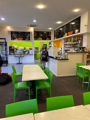 Nice bright cafe with indoor and outdoor seating   at Zest Cafe in Clare