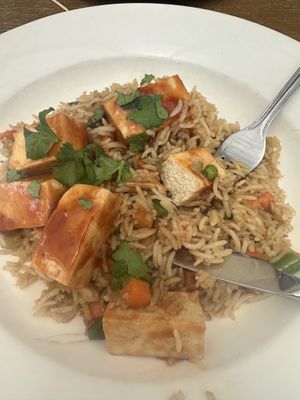 Fried rice with sweet and sour tofu  at Zest Cafe in Clare