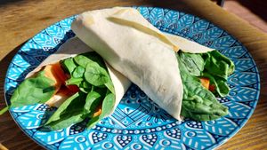 Tofu wrap at Zest Cafe in Clare