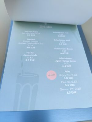 Opening menu at Greens Cafe Deli in Kempen