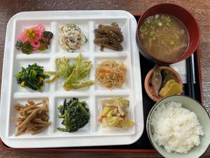 vegan lunch - weekday at Farmer's Restaurant in Shizukuishi