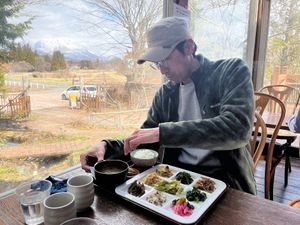 nice view from the inside at Farmer's Restaurant in Shizukuishi