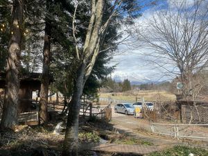 the view from the window at our table at Farmer's Restaurant in Shizukuishi
