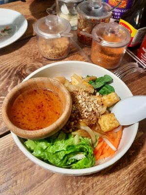 Bun hoi with tofu at The Mekong Cat in Stockport