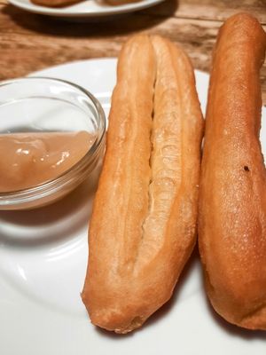 Fried dough with condensed coconut milk (special) at The Mekong Cat in Stockport