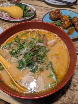 Vegan tom yum at The Mekong Cat in Stockport