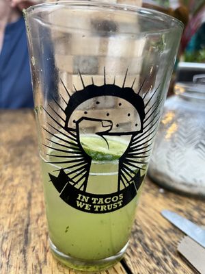Minty lemonade   at La Taquería in Tulum