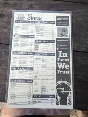 Drinks at La Taquería in Tulum