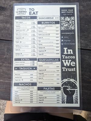 Food at La Taquería in Tulum