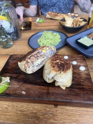 Vegan burritoos  at La Taquería in Tulum